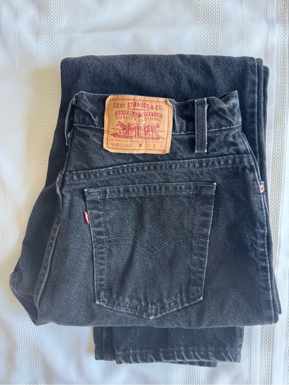 Vtg Levi's Women's High Waisted Mom Jeans Made In USA 1993 Black Wash Size 16 M